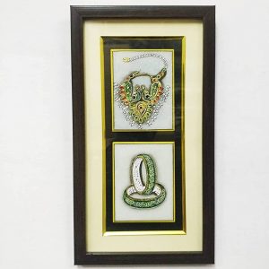 Real Gold Painted Marble Jewellery Nath and Kada