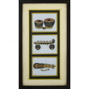 3 Marble Plates Tanjore Painting Frame